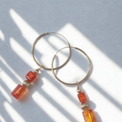 Boucles d'oreilles "Flamme Vénitienne"